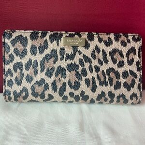 Kate Spade Spotted Animal Madison Large Slim Bifold Wallet